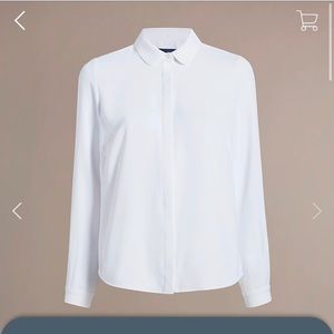 Elizabeth and Clarke white blouse